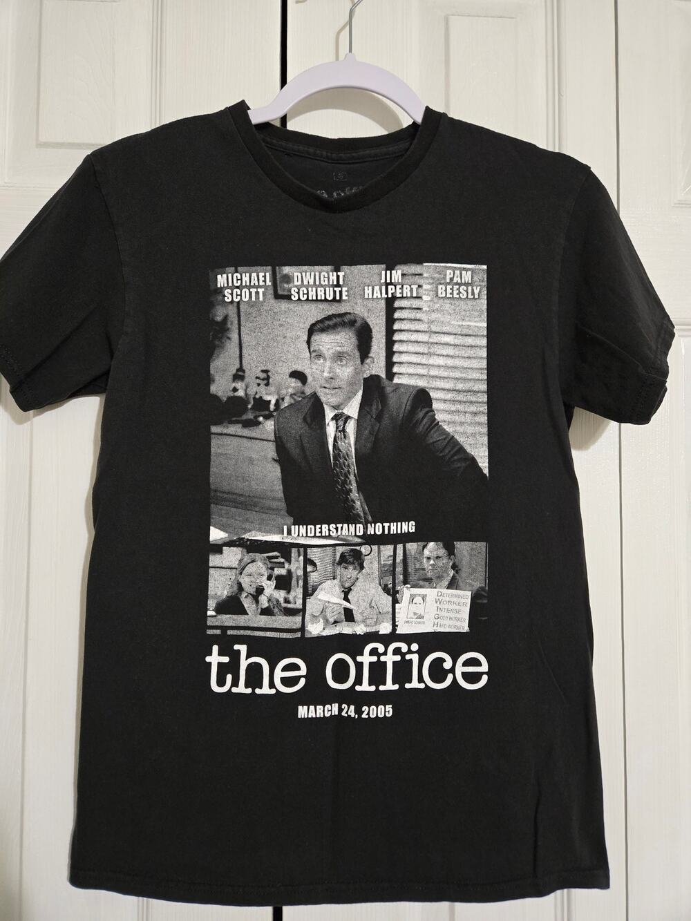 The office small men's black tshirt